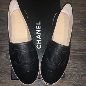 NIB Chanel Cord Cruise Leather Espadrille